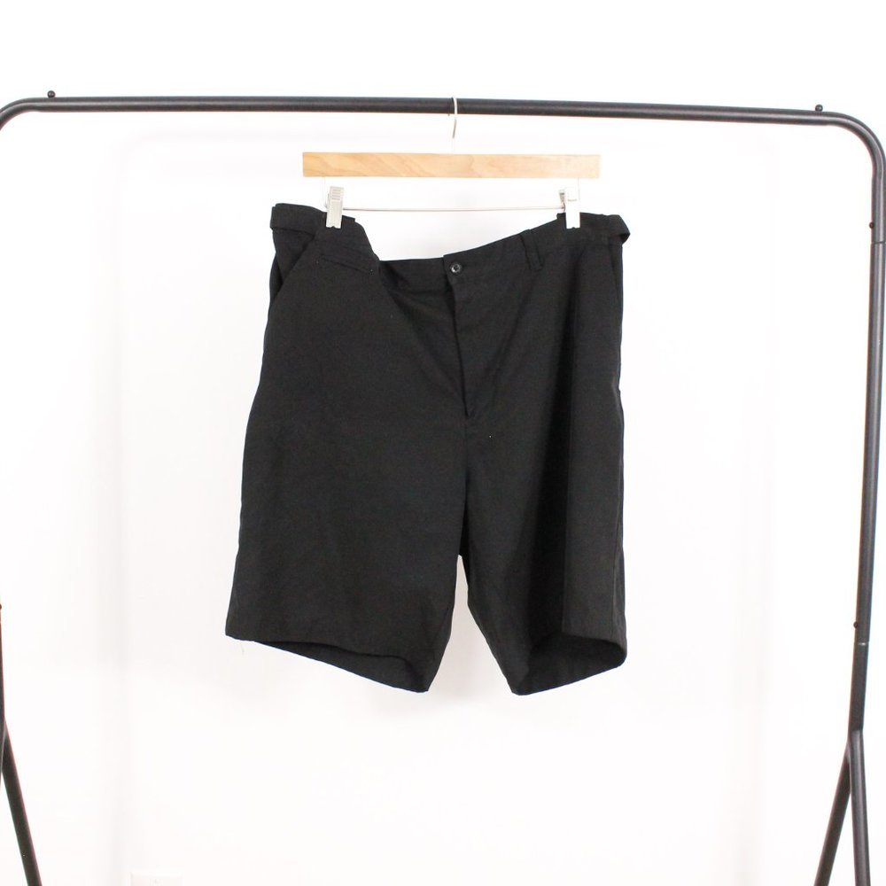 *Denver Hayes Flat  Front Black Shorts